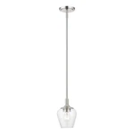 Livex Willow Light Single Pendant, Brushed Nickel/clear 46721-91. Fixed Price $133.96.