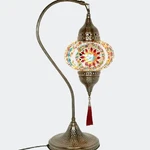 Turkish Moroccan Hand Made Light Mosaic Colorful Table Lamp. Fixed Price $80.00.