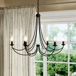 Quoizel Mirren 28" Wide Imperial Bronze 6-LIGHT Candelabra Chandelier. Fixed Price $344.99.