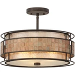 Quoizel MC842 Laguna 3 Light 16"W Semi-flush Ceiling Fixture Copper. Fixed Price $318.39.