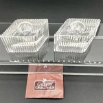 Gallery Originals 1984 Crystal Candle Holders, Hand Cut 24% Full Lead. Fixed Price $14.39.