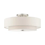 Livex Lighting 45849 Meridian 6 30"W Semi-flush Drum Nickel. Fixed Price $775.96.