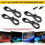 4PCS 10FT Wire Cable Extension For Cord Rgb Led Rock Light / Halo Chasing Pods. Fixed Price $15.19.