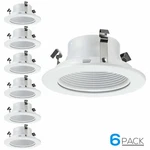 4 Inch Recessed Can Light Trim With Metal Step Baffle. Fixed Price $69.99.