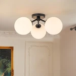 Kunlinzhu Mid Century Modern Black Semi Flush Mount Ceiling Light Fixture 3 L.... Fixed Price $172.19.