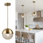 Bokt Mid Century Modern Globe Pendant Light Large Single Gold Kitchen Island .... Fixed Price $104.59.