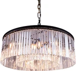 Mocha Brown Sydney Crystal Pendant Lamp By Elegant Lighting. Fixed Price $3405.00.