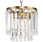 (new) Avec Cerise Collection Luxery Brushed Gold Pendant Light "new". Fixed Price $41.00.
