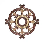 Livex Lighting Ceiling Medallion Verona Bronze With Aged Gold Leaf Accents. Fixed Price $221.99.