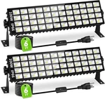 Pack Led Shop Lights, 100W 11000LM Plug In Garage With 2PCS, Black. Fixed Price $48.64.