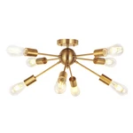 Vinluz 8 Light Sputnik Chandelier Fixtures Deeper Brass Semi Flush Moun.... Fixed Price $41.00.