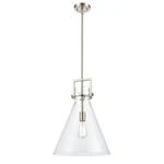 Innovations Newton 14" Light Mini Pendant, Amber/nickel/cone 411-1S-SN-14CL. Fixed Price $129.99.