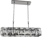 Giada 37 Island Light With Elegant Crystal Panels. Fixed Price $11035.00.
