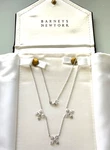Designer Cathy Waterman Platinum Diamond 3 Flower Station Pendant Chain Necklace. Fixed Price $3419.10.