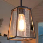 Lnc Farmhouse Black Brown Pendant Hanging Light Seeded Glass. Fixed Price $35.00.