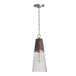 Capital Lighting Connor 1-LT Small Pendant, Black Matte Nickel/clear 340511HN. Fixed Price $218.00.