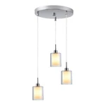 Woodbridge Lighting Alaina 3-LIGHT Mini Pendant Chrome/opal Glass. Fixed Price $177.34.