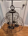 Quoizel Laila Chandelier LLA5204RA Rustic Bronzed Metal Cage Style Tall. Fixed Price $189.99.
