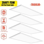 2X4 Led Flat Panel LIGHT,4 PACK,75WATT,0-10V DIMMABLE,7800 LUMENS,5000K Daylight. Fixed Price $191.98.