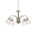 Kichler Wynberg Chandelier 5LT, Brushed Nickel, Satin Etched - 2093NI. Fixed Price $164.97.