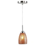 Woodbridge Lighting Venezia 1-LIGHT Glass Mini-pendant Nickel/mosaic Amber. Fixed Price $68.99.
