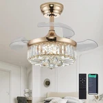 Dumaiway 30" Golden Chandelier Ceiling With Light Crystal Modern Fandelie.... Fixed Price $140.09.
