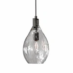 Uttermost 22049 Campester Matte Black Teardrop Watered Glass 1 Light Pendant. Fixed Price $261.60.