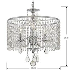 Home Decorators Calisitti 3-LIGHT K9 Crystal Dangles Polished Chrome Chandelier. Fixed Price $150.00.
