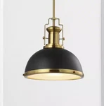 Jonathan Y 13 In. Black Brass Gold Iron Glass Vintage Classic Led Pendant. Fixed Price $84.99.