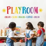Large Playroom Rule Wall Decals Stickers, Inspirational Create Share Imagine .... Fixed Price $14.46.