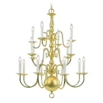 Livex Lighting Williamsburgh Chandelier Polished Brass. Fixed Price $522.99.