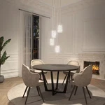 Artika Crystal Cube 17-WATT Chrome Integrated Led 4-PENDANT Lights PDT-4CC-C. Fixed Price $129.88.