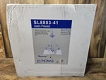 New Thomas Light 20 Inch Satin Pewter White Chandelier Ceiling SL8803-41. Fixed Price $120.00.