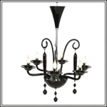 Hampton Bay Everesty 6-LIGHT Chrome & Black Glass Chandelier Venetian-style New. Fixed Price $248.88.