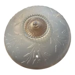 1930'S Ceiling Light Shade Hole Art Deco Lite Blue Frosted Glass 10" Diameter. Fixed Price $18.50.