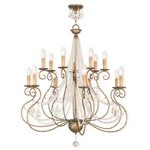Livex Isabella 14 Light Foyer Chandelier, Euro Bronze/crystals 51910-36. Fixed Price $2563.96.