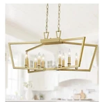 Untrammelife Modern 8-LIGHT Gold Linear Chandelier, Dimmable Ceiling Light.... Fixed Price $70.00.