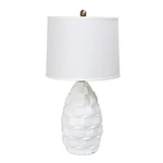 Elegant Designs LT3215-WHT Resin Table Lamp With Fabric Unspecified, White. Fixed Price $99.46.