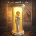 Egyptian Goddess Lamp Led Night Light Ancient Home Decor Statue. Fixed Price $84.00.