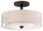Minka Lavery 4107 Parsons Studio 3 Light 15"W Vantage Semi-flush Smoked Iron. Fixed Price $123.50.