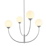 Elegant Lighting LD814D36 Nyomi 36"W Chandelier - Chrome. Fixed Price $155.83.
