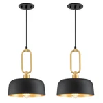 Giiland Industrial Pendant Lighting Fixture 2-PACK Black Farmhouse. Fixed Price $155.25.