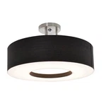 Afx Lighting Montclair 1-LT 15" Led Semi-flush, Nickel/black MCF1524LAJUD-BKSF. Fixed Price $309.60.