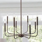 Laluz Chandelier Dining Light Fixture Dark Brown/white Specks A03226. Fixed Price $62.65.