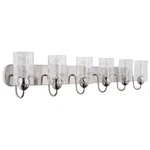 Kira Home Armada Ii 48" 6-LIGHT Hammered Glass Shades Brushed Nickel Finish. Fixed Price $174.99.