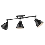 Duncan 3-LIGHT Black Semi-flush Mount With Matte Shade By Golden Lighting. Fixed Price $154.40.