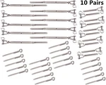 Senmit Railing Kits For 1/8" Ss Wire Rope Cable, Jaw & Swage Turn 10-PK. Fixed Price $69.99.