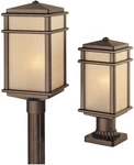 Feiss OL3407CB-LED Mission Lodge Outdoor Post Lantern, 1-LIGHT, 14WATTS. Fixed Price $199.99.