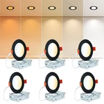 Cycevsun Black Recessed Lights, Canless 4 Inch Soffit Wafer Pot Lighting With.... Fixed Price $72.99.
