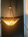 Quoizel 6 Light Vintage Bronze Look Bowl Pendant W/ Tiffany Style Stained Glass. Fixed Price $699.99.
